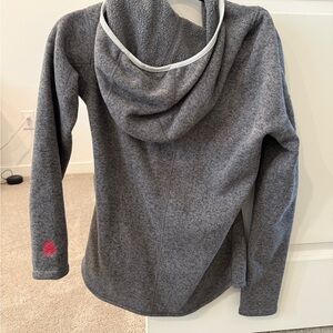 Stio Gray Hoodie with Pink Accent